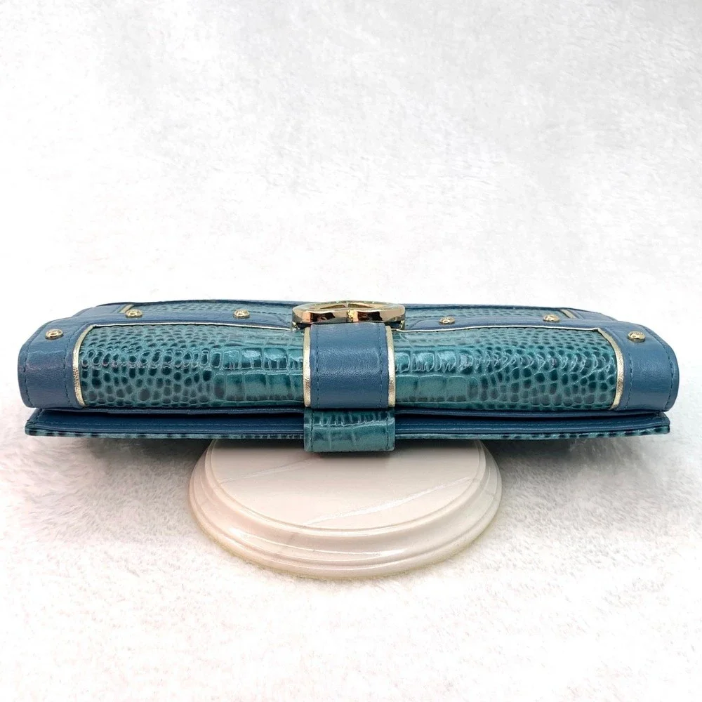 Lovcat Paris Wallet Light Blue Crocodile Print Vintage Y2K - Picture 5 of 15